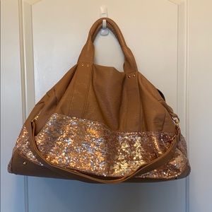 Deux Lux sequin duffel bag